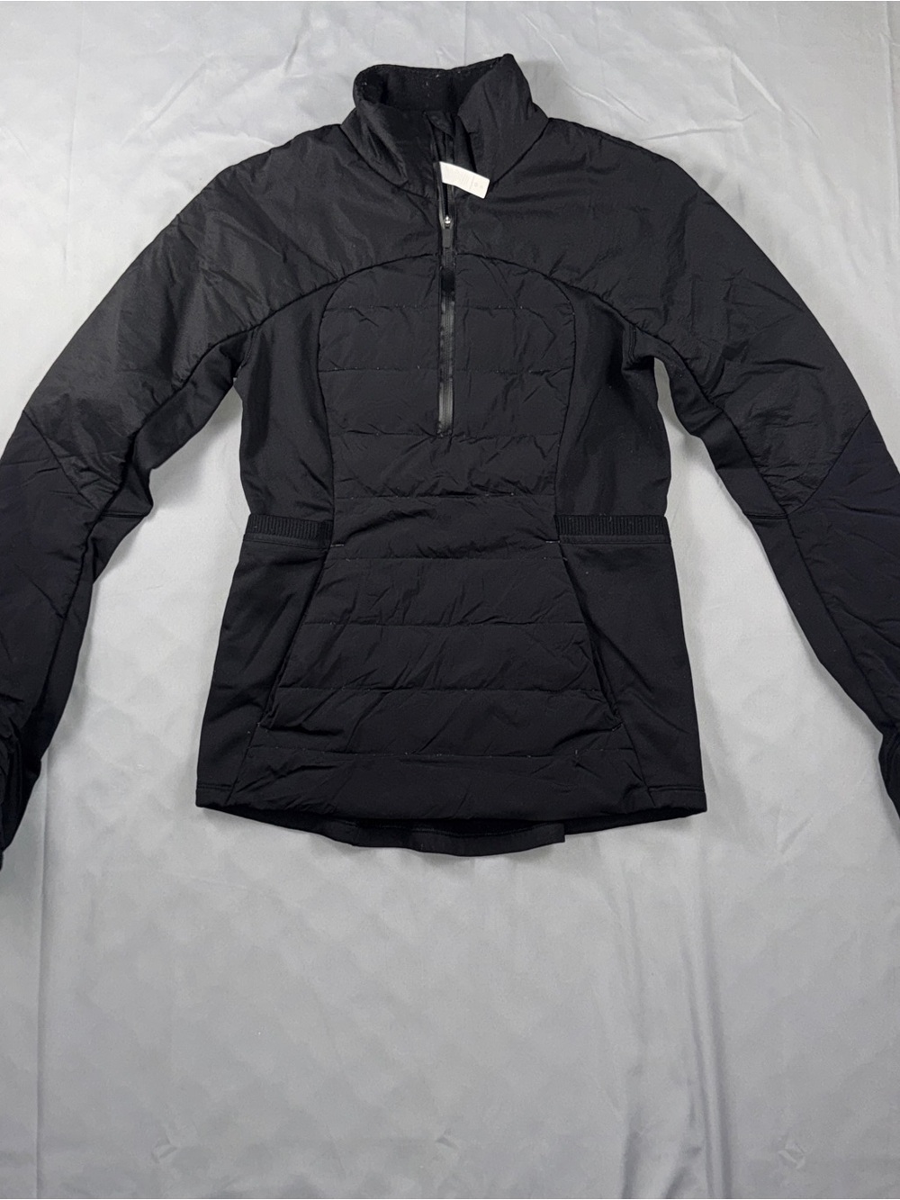 Lululemon Jacket Womens 6 Black 1/2 Zip Insulated Reflective Running Athletic